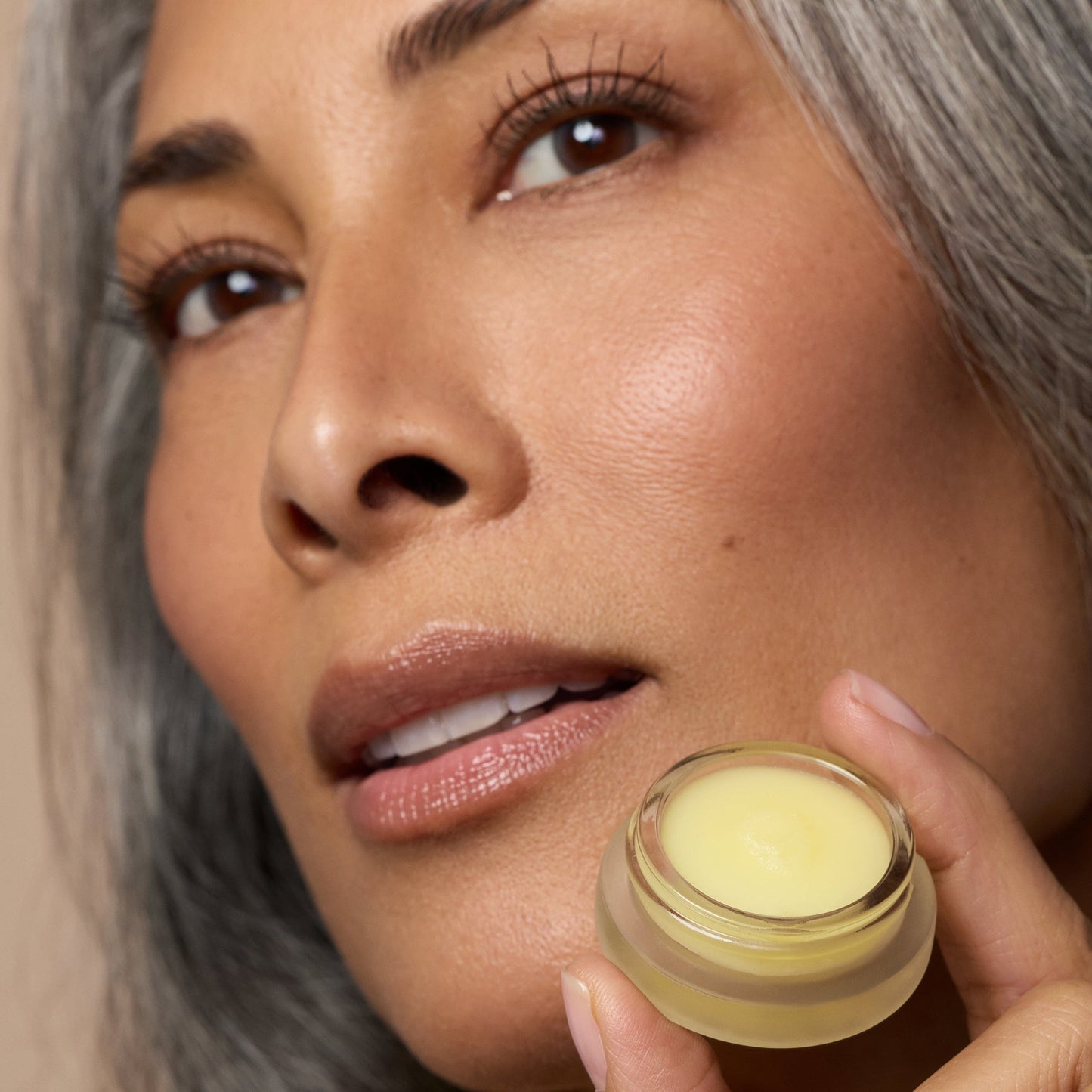 Model with lip whip peptide smoothing