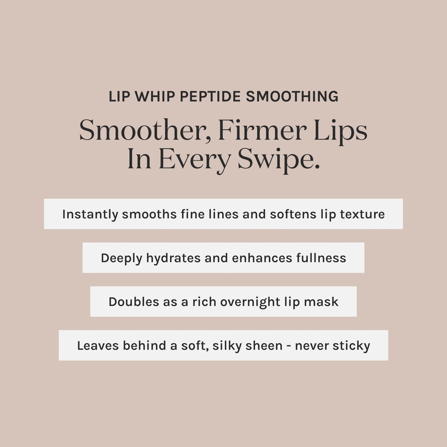 Lip Whip peptide smoothing benefits